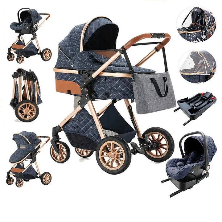 Luxury Baby Stroller 3 in 1 - buyfoor