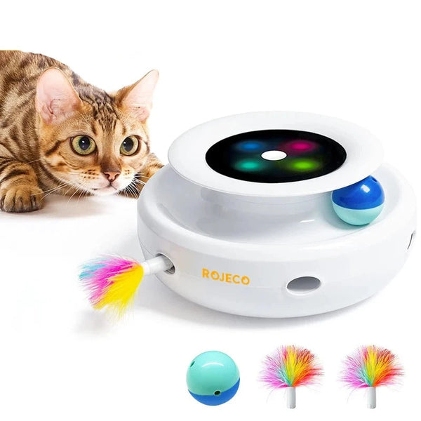 Cat Smart Automatic Feather Ball Toy - buyfoor