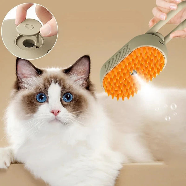 Pet Steam Brush Cat Dog Cleaning - buyfoor